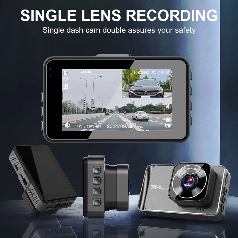 1080P Full HD Car Dash Cam, WiFi Video Recorder with 3.0